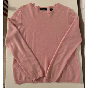 Valerie Stevens Women Pink 2-Ply Cashmere Sweater Size L